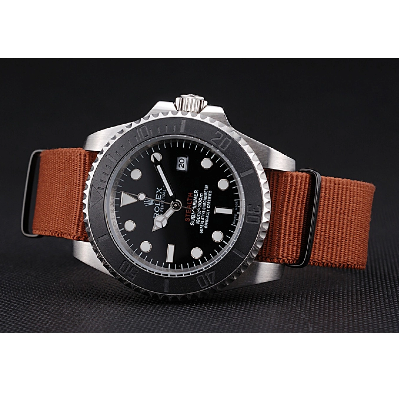 AAA Replica Watches STEALTH rl425 Brown Fabric III Rolex 621387 MK Submariner Band 0601